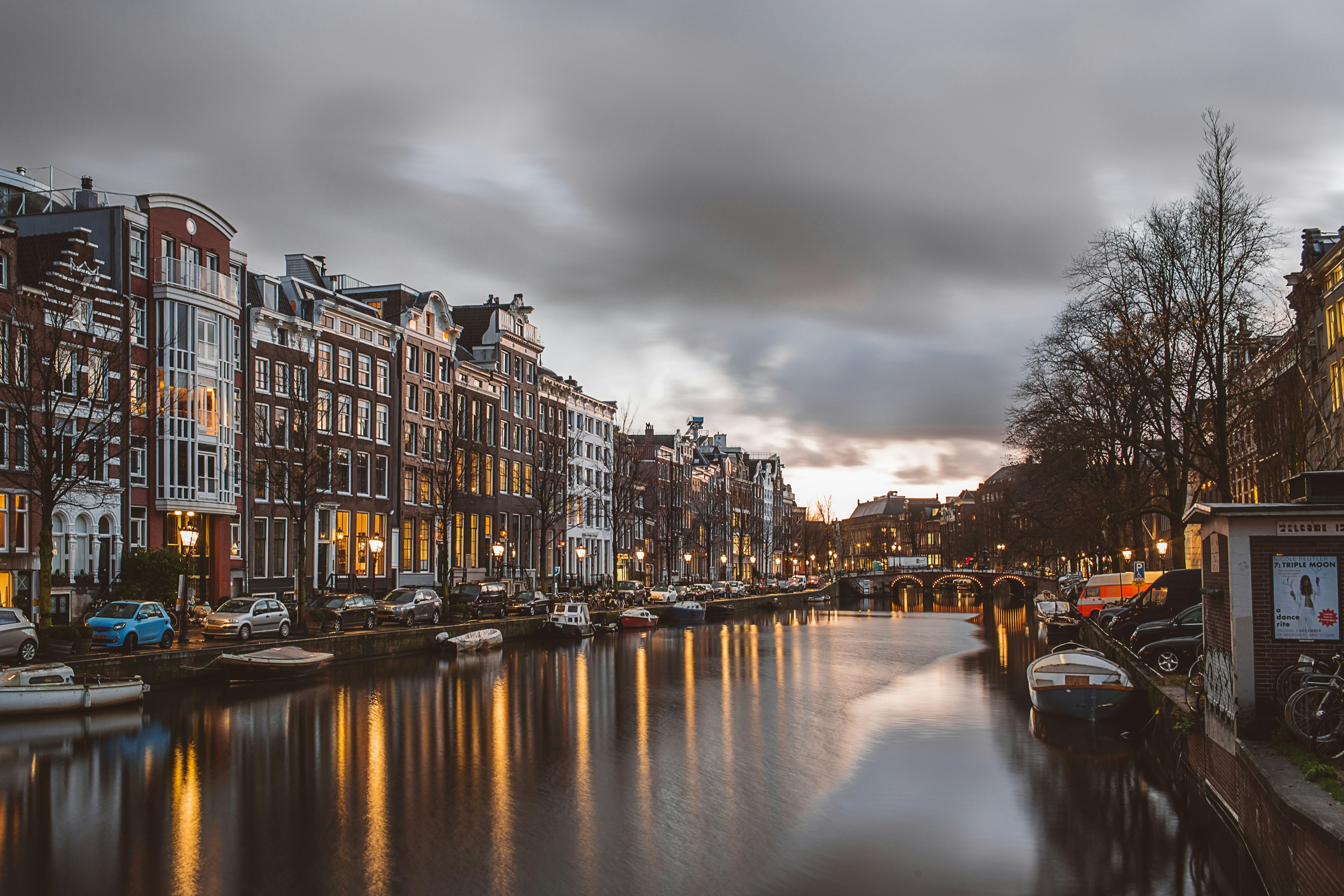 Amsterdam Canal and Buildings